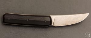    Couteau " Sanjo " custom par Guy Poggetti - Ebène et Elmax