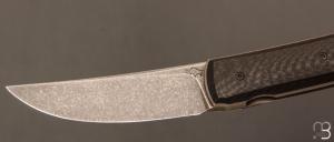   Couteau " Sanjo " custom par Guy Poggetti - Fibre de carbone et Elmax