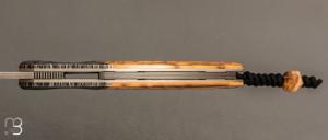     Couteau " Sirius A  " par Florian Keller - Mammouth / Damas et Suminagashi