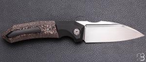 Couteau " Speartak Small " custom de GTKnives - Thomas Gony - Rose Gold Carbon et Zirconium