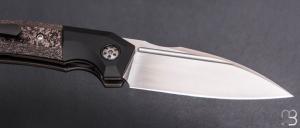 Couteau " Speartak Small " custom de GTKnives - Thomas Gony - Rose Gold Carbon et Zirconium