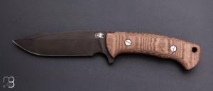    Couteau " The Ranch Harpoon Spanto 3V Stonewash Black DLC " par Rick Hinderer