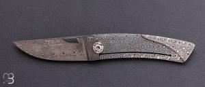    Couteau  " Le Thiers® " liner-lock par Fontenille-Pataud - Damas et fibre de carbone