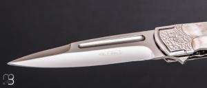    Couteau " Toni " liner-lock custom par Koji Hara - Nacre noire