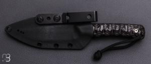   Couteau " Troll Toxifié " fixe par Wildsteer - Pakkawood noir et lame en 14c28