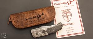 Couteau "Urubu Seamless" liner lock par Carlo Cavedon - CavedonArt