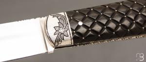    Couteau " Violon capitonné " par Jérôme Lamic - Ebène et fil d'argent
