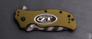 Couteau ZERO TOLERANCE ZT.0350OLTS20 Ken Onion - 20th Anniversary Magnacut Tiger Strip