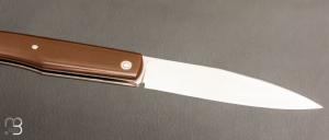    Couteau artisanal pliant par Laurent Gaillard - G10 et 14C28n