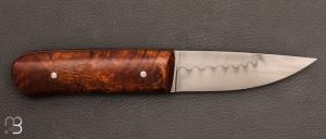 Couteau  "  droit custom "  par Milan Mozolic - Bois de fer et W5