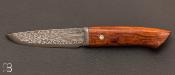Couteau Droit Bois de fer et Damas multi-barreaux par Jean Paul Sire