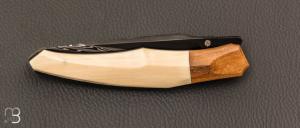   Couteau " custom " de Berthelemy Gabriel - La Forge Agab - Ivoire de mammouth et Damas