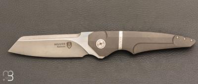     Couteau custom par Bouvier Knives - Bertrand Maxime - Titane / Cristal-Ti et RWL34