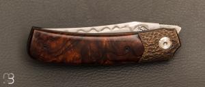   Couteau  " custom " par Guy Poggetti - Bois de fer et lame en acier C130