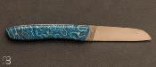 Couteau de poche L08 Corail bleu par l'Atelier Perceval