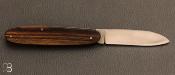 Couteau de poche modèle "Navette" par Berthier - Pistachier et lame inoxydable