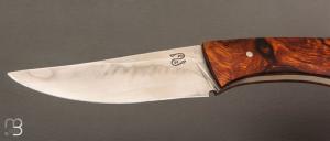   Couteau droit par Nicolas Mestrallet - Atelier du couteau de Vaunaveys - Acier C130 et bois de fer