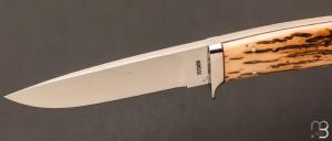   Couteau custom droit par William Gordon Defreest - Ivoire de mammouth et ATS-34