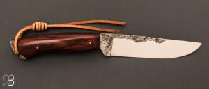 Couteau " Custom fixe " en Cocobolo et lame en O1 par Nicolas Darthus