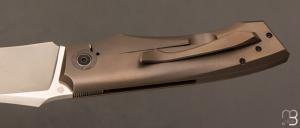    Couteau " custom frame-lock " de Berthelemy Gabriel - La Forge Agab - Titane et RWL34