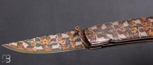    Couteau " pièce unique "  par Johan Gustafsson - Damas mosaïque