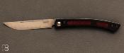 Couteau pliant " steak folding knife " aluminium et galuchat rouge lame VG-10 par MCUSTA