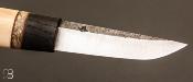 Couteau "puukko" custom Nordique  de Laurent Juhel - Bois de renne et morta