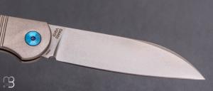   Couteau "slipjoint sheepfoot" par Dreamtech - Titane et lame en VG10 - D4453TG