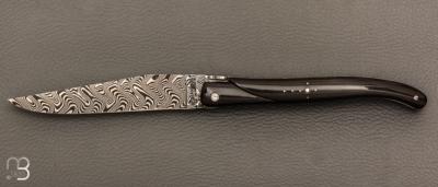  Couteau Laguiole en Aubrac 12 cm manche en corne de buffle et lame en damas de Markus Balbach