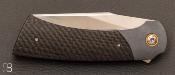 Couteau " Liner-Lock " pliant par Thierry Chevron - Lightning Strike Carbon Fiber et RWL-34