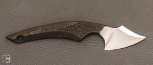 Couteau  " Neck knife " U10A satiné de Eliott Robinson