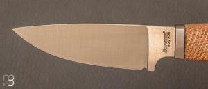 Poignard  "  Willy "  micarta naturel par Lionsteel - WL1.CVN