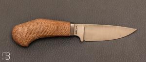 Poignard  "  Willy "  micarta naturel par Lionsteel - WL1.CVN