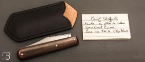   Canif Sheffield "Clip blade" pliant fait main par Bastien Toubhans - Fibre de carbone et RWL34