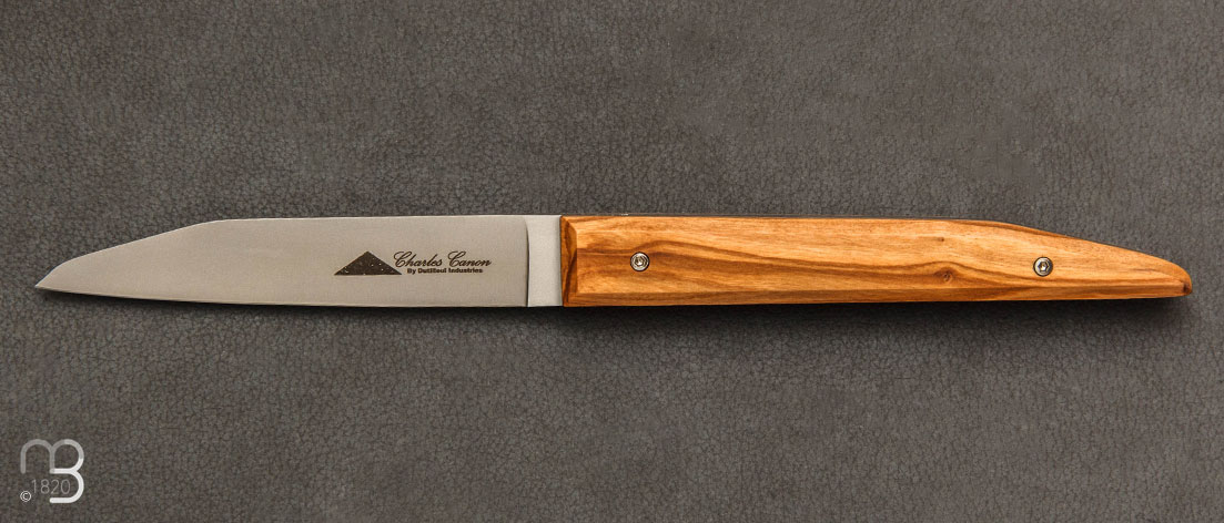 Couteau de poche "Le Terril" par Charles Canon - Manche olivier