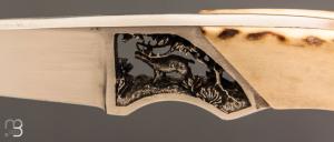  Couteau droit par Charles Roulin - Cerf
