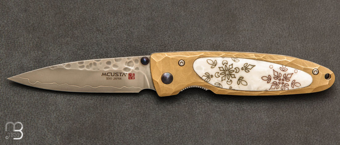Couteau de poche Mcusta MCPV-001 "Cristal de neige" Édition limitée Platinium Label