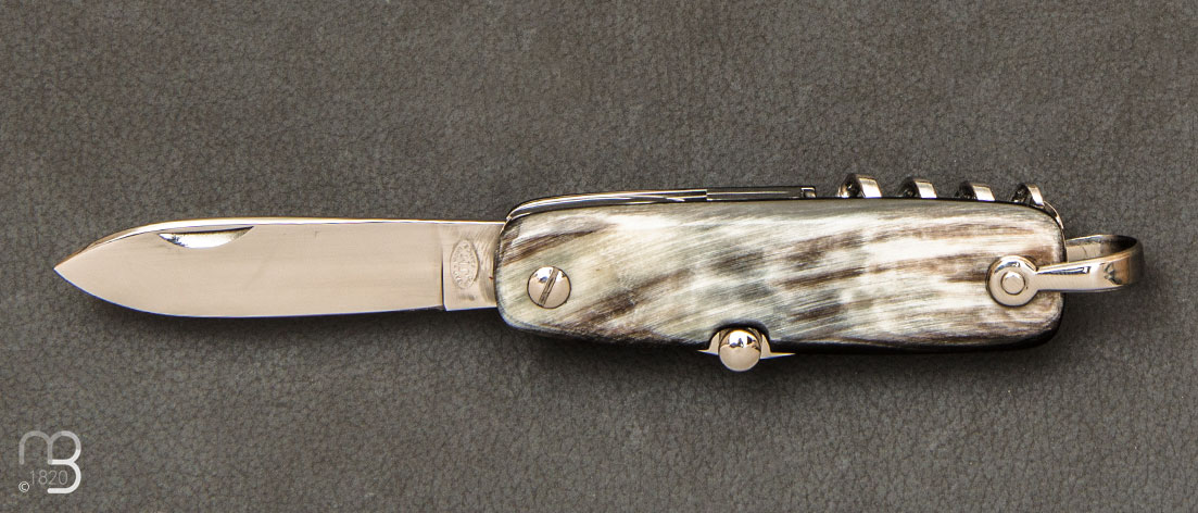 Couteau de poche Canif 3 pièces corne grise par J. Mongin