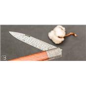 Couteau de poche Vercors Longam et damas par Philippe Ricard
