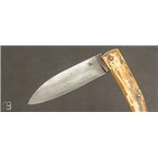Couteau de poche à cran carré Laiton - Pierre Henri Monnet