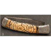 Couteau de collection Chasard mammouth et damas de Philippe Ricard