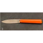 Couteau Ultra Plume G10 orange par Vent d'Aubrac