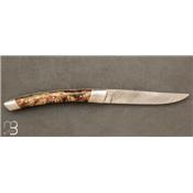 12cm Stabilized wood damascus blade Le Thiers Pocket knife