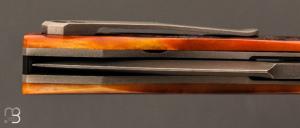Couteau " Liner-Lock custom " par Richard Soler - RWL34 et os cerfé