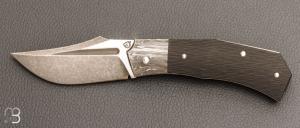   Couteau " Small Inglorious " custom par David Breniere - Fibre de carbone et Elmax