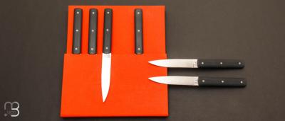 Set of 6 9.47 table knives with Grey handle