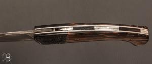   Couteau 1515 collection "Africa" par Manu Laplace - Corne de gnou/Palmier noir et lame 14C28N