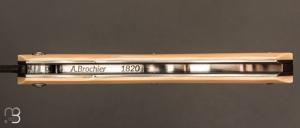    Couteau  " 1820 Berthier " par Anthony Brochier - Damas Mosaïque et ivoire de mammouth