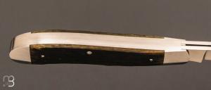 Couteau  "2 lames " custom de Eugene Shadley - Jigged bone et 154CM