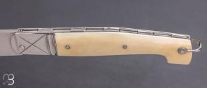   Couteau " Alpin Italien " artisanal de Guillaume Antoniucci - Ivoire de phacochère